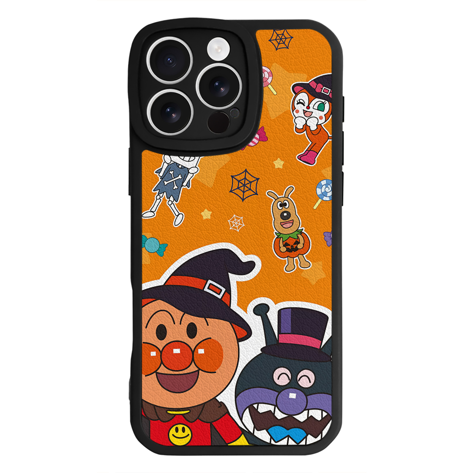 （画像用） アンパンマン Anpanman 【iPhone 16シリーズ対応】シリコンスマホケース（レザー調） 材質：シリコン